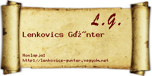 Lenkovics Günter névjegykártya